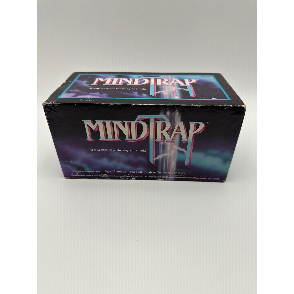 Vintage 1991 MindTrap Board Game Classic Lateral Thinking Brain Teasers Puzzles